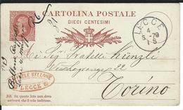 Italien Mi P3 Lecce 4.5.79 Nach Torino - Stamped Stationery