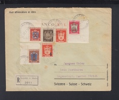 San Marino R-Brief 1947 Nach Schweiz - Briefe U. Dokumente