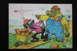 Hippo  And Wolf - NU POGODI  - Old PC 1970s - Hippopotames