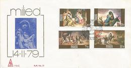 Malta 1979 Valletta Christmas Paintings FDC Cover - Tableaux