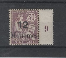 Port- Saïd_  Egypte _ Surch.12  Mil_  Millesimes 1 Seul Timbre ( 1909) N° 43 - Autres & Non Classés