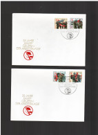 DDR - 5 7 1988 2 FDC  35.JAHRE KAMPFGRUPPE - 1981-1990