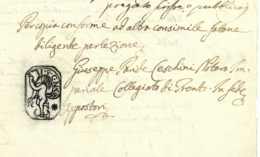 Südtirol TRIENT Trento 1805 Document - Documents Historiques