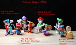 Kinder 1999 : Série Complète TOM & JERRY (8 Figurines) Avec 4 BPZ - Dibujos Animados