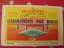 Buvard établissements Paul Dubuis. Enveloppes à Fnêtres Tous Formats. Roanne. Dos Jaune - Stationeries (flat Articles)