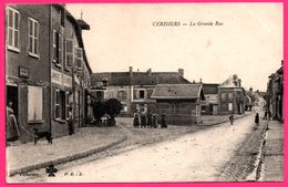 Cerisiers - La Grande Rue - Animée - Collection P.R.S. - Cerisiers