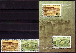 BULGARIA / BULGARIE - 2018 - Europe-Sept - Ponts - Bridges - 2v + Bl Obl. - 2018