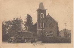 CPA Elsenborn - L'église (avec Belle Animation) - Elsenborn (camp)