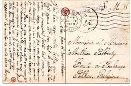 CP De Gent (30.09.1919) Pour Athus Correspondance Armée Belge SMB - OC38/54 Ocupacion Belga En Alemania