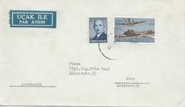 Turchia Turkey 1950 Cover From Beyoglu,Istanbul To Graz,Osterrich - Austria - Storia Postale