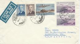 Turchia Turkey 1949 Cover From Istanbul To Naperville , U.S.A - - Storia Postale