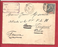Y&T N°33 MAJUNGA       Vers   FRANCE  1900  3 SCANS - Brieven En Documenten