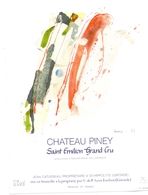 Etiket Etiquette - Vin - Wijn - Chateau Piney - Saint Emilion Grand Cru  ( 1986 ? ) - Arte