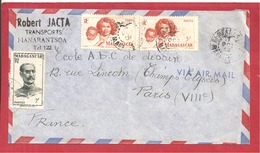 Y&T N°309+313X2 FIANARANTSOA    Vers FRANCE  1948  2 SCANS - Brieven En Documenten