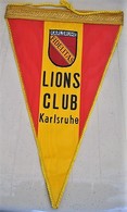 Rare Fanion Lion's Club Karlsruhe - Other & Unclassified