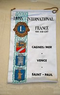 Rare Fanion Lion's Club Cagnes Sur Mer ,Vence , Saint-paul - Other & Unclassified