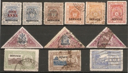 INDIA - BHOPAL OFFICIALS COLLECTION 1933 - 1940 FINE USED Cat £25+ - Bhopal