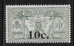 New Hebrides French 1924 10c On 5c MNH - Unused Stamps