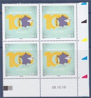 = Les Chèques Postaux Coin Daté 4 X 0.80€ Les 100 Ans 08.10.18 - 2010-2019