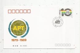 Lettre , CHINE , FDC ,1 Er Jour , 1989 , APT 1979-1989 - Storia Postale