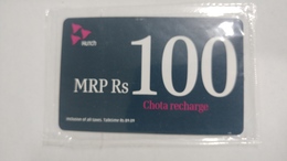 India-hutch Prepiad Chota Recharge-(7d)-(mrp Rs.100)-(1.10.2007)-card-mint+1 Card Prepiad Free - India