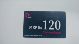 India-hutch Prepiad Chota Recharge-(7f)-(mrp Rs.120)-(6/4/2009)-card-used+1 Card Prepiad Free - Indien