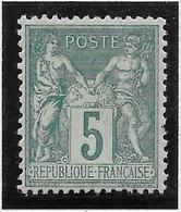 France N°75 - Neuf * Avec Charnière - TB - 1876-1898 Sage (Type II)