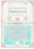 3357    SLOVENIJA  OBVEZNICA   1000     MARK - Slovénie