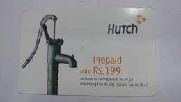 India-hutch Prepiad-(11f)-prepiad-(rs.199)-(4/8/2008)-prepiad Card-used+1 Card Prepiad Free - Inde