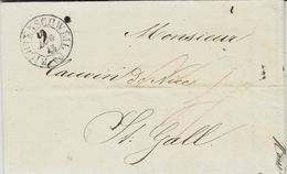 1843- Lettre De RICHTENSCHWEIL   Pour St Gall - 1843-1852 Poste Federali E Cantonali