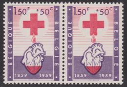 Belgie / Belgique 1098  LV 1 Paire ** Point Rouge Sous Le "0" Du 1.50F - Sin Clasificación