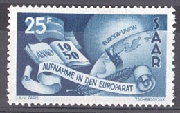 Sarre - 1950 - N° 277 - Neuf * - Conseil De L'Europe - Cote 40 - Nuevos