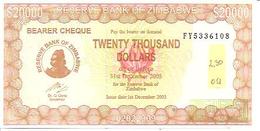 Zimbabwe  P-23  20000 Dollars  2005 - Simbabwe