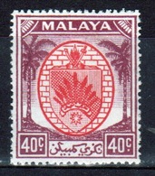 Malaysia Negri Sembilan 1949 Forty Cent Red And Purple Single Stamp. - Negri Sembilan