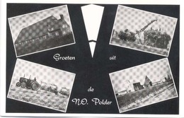 Noordoostpolder, Groeten Uit N.O.Polder (het Zichtbare Raster Is Veroorzaakt Door Het Scannen; De Afbeelding Is Helder) - Otros & Sin Clasificación