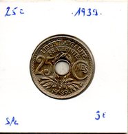 France. 25 Centimes Lindauer. .1939. - 25 Centimes