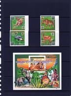 Niger 1996, Scout, Rotary, Butterflies, Felins, Monkeys, 4val+BF IMPERFORATED - Rotary, Club Leones