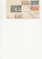 TCHECOSLOVAQUIE - LETTRE RECOMMANDEE AFFRANCHIE N° 779 A 781 - ANNEE 1954 - FDC