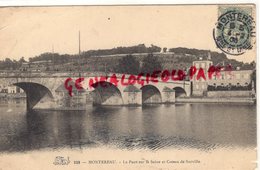77- MONTEREAU - LE PONT SUR LA SEINE ET COTEAU DE SURVILLE - 1906 - Montereau
