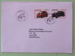 Norway 2017 FDC Cover Sandnes To Nicaragua - Cars - Lettres & Documents
