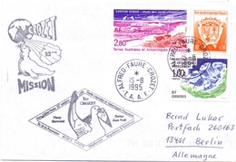 TAAF 1995 MISSION ALFRED FAURE CROZET  COVER  (DICE180001) - Preserve The Polar Regions And Glaciers