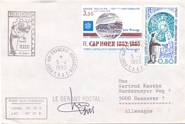 TAAF 1993 TELECOM CAP HORN BAIE ORANGE PORT AUX FRANCAIS KERGUELEN TAAF  (DICE180002) - Préservation Des Régions Polaires & Glaciers