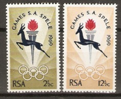 South Africa  1969  SG  278-9  Olympic Games Unmounted Mint - Ungebraucht
