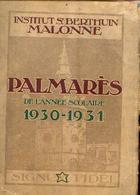 « Institut Saint Berthuin MALONNE – Palmarès 1930 – 1931 » - Belgium