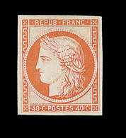 (*) EMISSION CERES 1849 - (*) - N°5 - 40c Orange - Signé - TB - 1849-1850 Ceres