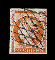 O EMISSION CERES 1849 - O - N°5 - Obl. Grille Sans Fin - Signé Calves - TB - 1849-1850 Ceres