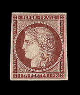 * EMISSION CERES 1849 - * - N°6B - 1F Carmin Brun - Signé Brun - TB - 1849-1850 Ceres