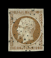 O EMISSION PRESIDENCE - O - N°9d - 10c Brun Foncé - Obl. Étoile Muette - Signé A. Brun - TB - 1852 Luigi-Napoleone