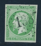 O NAPOLEON NON DENTELE - O - N°12 - Obl GC 1387 - TB/SUP - 1853-1860 Napoleon III