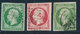 O NAPOLEON NON DENTELE - O - N°12 X 2 Nuances + N°17Ba - TB - 1853-1860 Napoléon III.